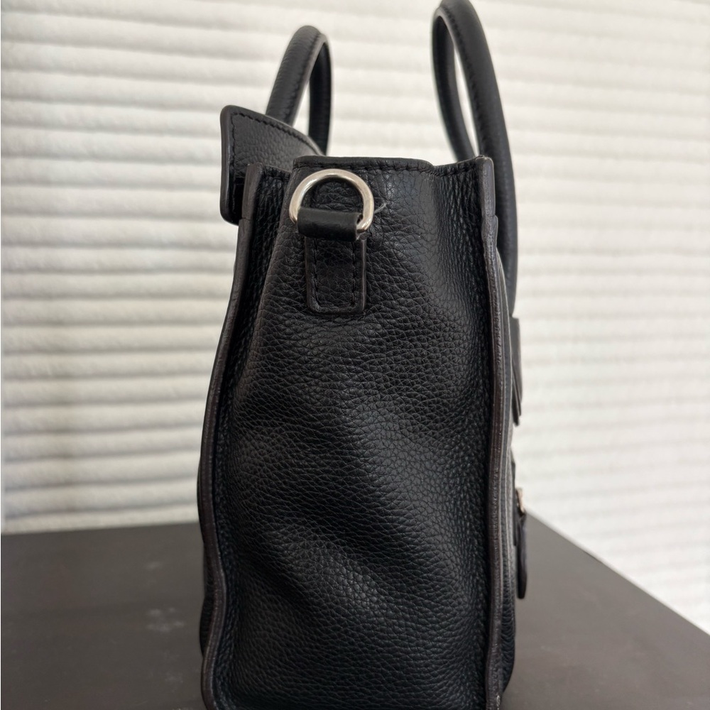 Celine Black Pebbled Leather Nano Luggage - Picture 2 of 6